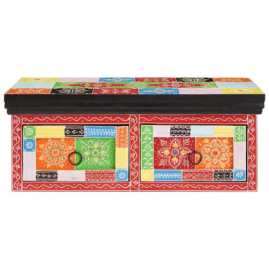vidaXL TV Cabinet Multicolour 60 x 30 x 24 cm Solid Mango wood