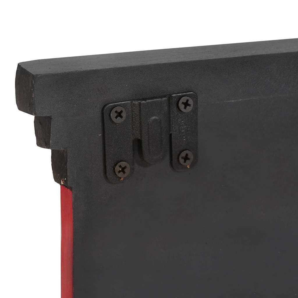 vidaXL Coat Rack Black 80 x 25 x 2 cm Solid Mango Wood