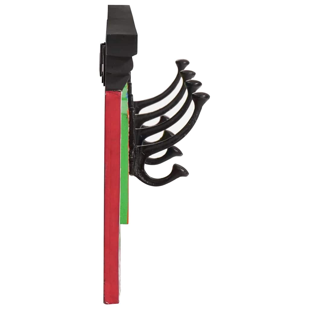 vidaXL Coat Rack Black 80 x 25 x 2 cm Solid Mango Wood