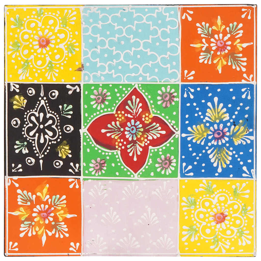 vidaXL Square Table 3 pcs Multicolour