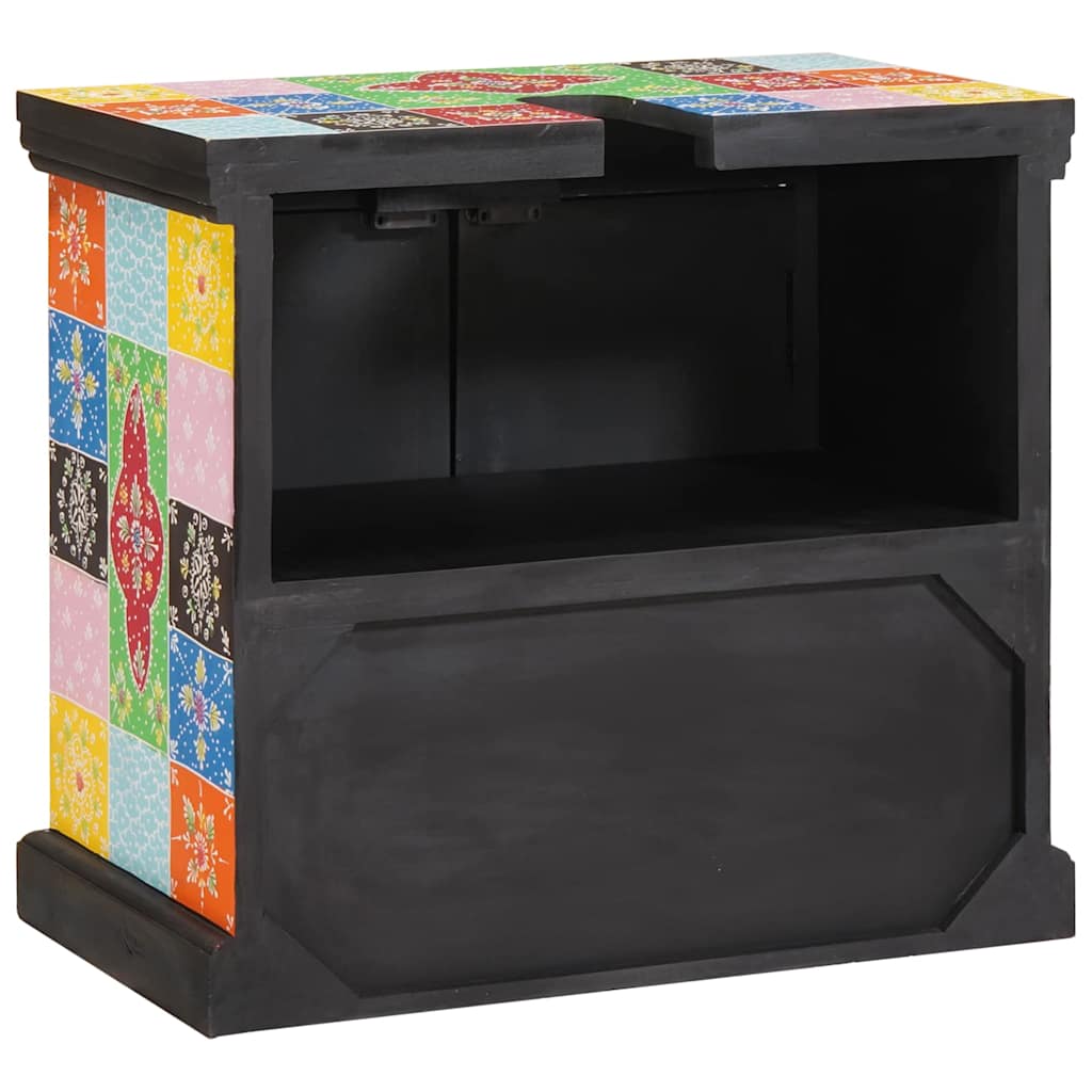 vidaXL Sink cabinet with Door Brown 60 x 35 x 55 cm Solid Mango Wood