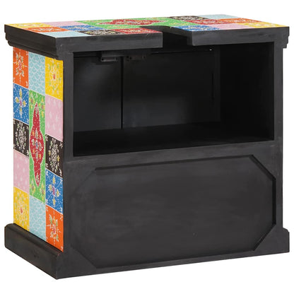 vidaXL Sink cabinet with Door Brown 60 x 35 x 55 cm Solid Mango Wood
