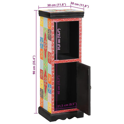 vidaXL Chest of drawers Multicolour 30 x 30 x 90 cm Solid Mango Wood