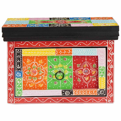 vidaXL Bedside Cabinet with Drawer Multicolour 40 x 30 x 28 cm