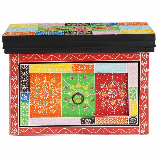 vidaXL Bedside Cabinet with Drawer Multicolour 40 x 30 x 28 cm