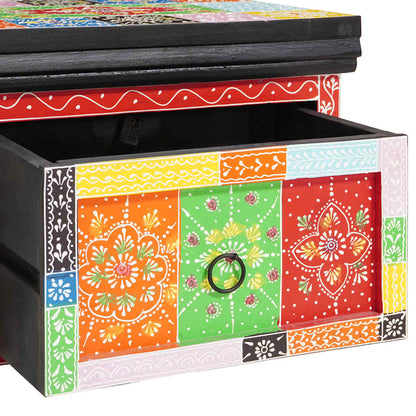 vidaXL Bedside Cabinet with Drawer 2 pcs Multicolour 40 x 30 x 28 cm
