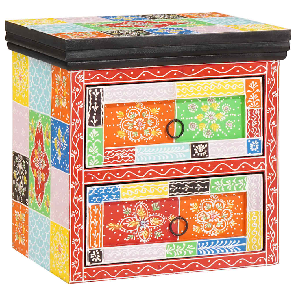 vidaXL Bedside Cabinet with Drawer Multicolour 40 x 30 x 40 cm