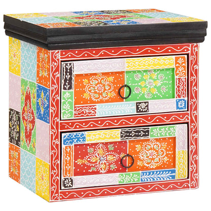 vidaXL Bedside Cabinet with Drawer Multicolour 40 x 30 x 40 cm