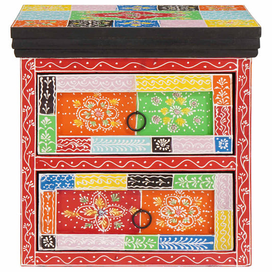 vidaXL Bedside Cabinet with Drawer Multicolour 40 x 30 x 40 cm