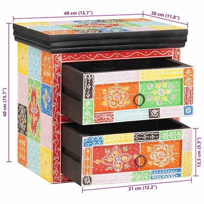 vidaXL Bedside Cabinet with Drawer 2 pcs Multicolour 40 x 30 x 40 cm