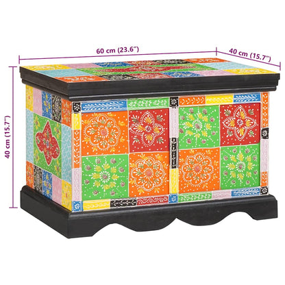 vidaXL Storage Box Multicolour 60 x 40 x 40 cm Solid Mango wood