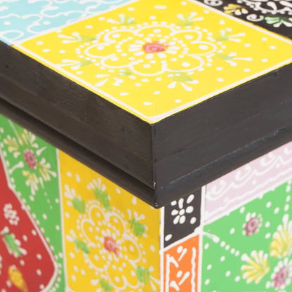 vidaXL Storage Box Multicolour 40 x 30 x 30 cm Solid Mango wood