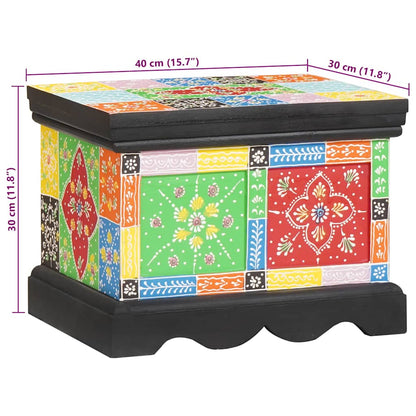 vidaXL Storage Box Multicolour 40 x 30 x 30 cm Solid Mango wood