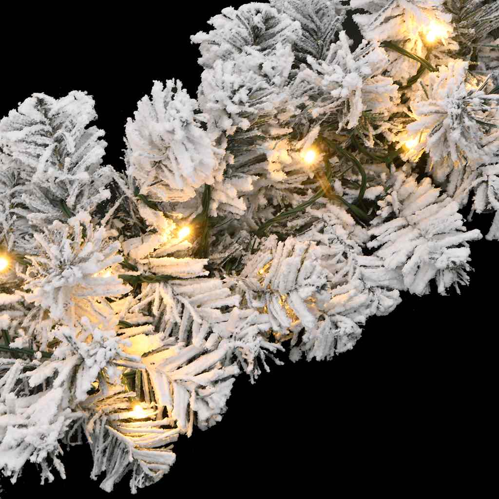 vidaXL Christmas Garland with LED Lights Green 5 m PVC