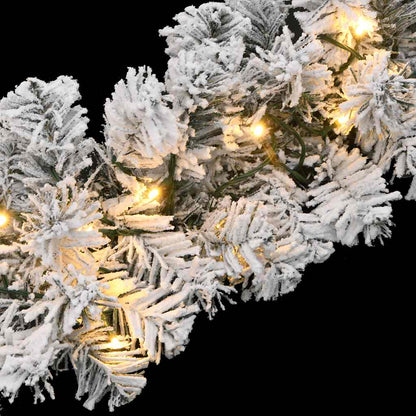 vidaXL Christmas Garland with LED Lights Green 5 m PVC