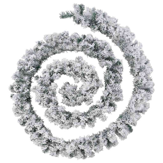 vidaXL Christmas Garland with LED Lights Green 10 m PVC