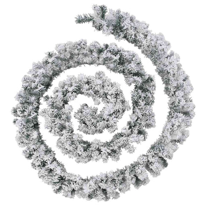 vidaXL Christmas Garland with LED Lights Green 20 m PVC