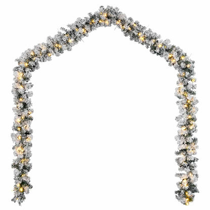 vidaXL Christmas Garland with LED Lights Green 20 m PVC