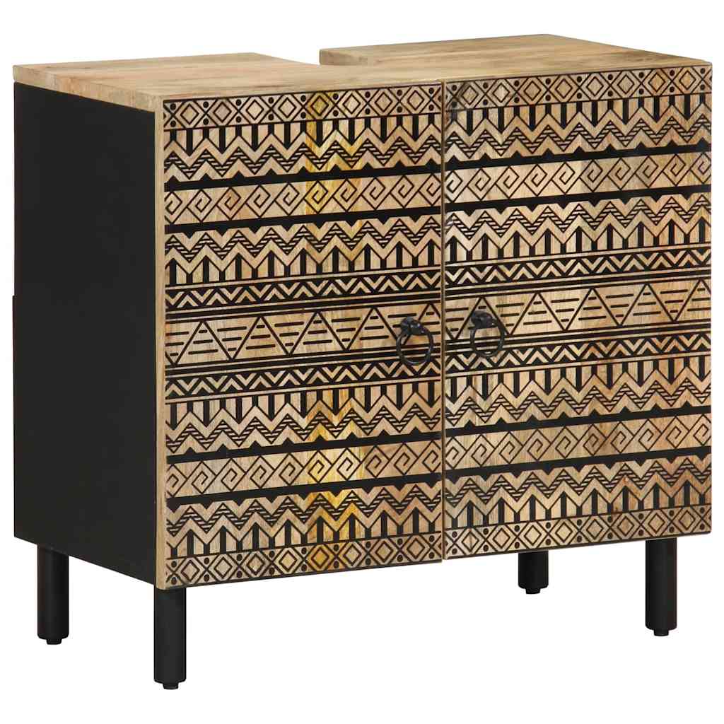 vidaXL 2 Piece Bathroom Furniture Set Solid Wood Mango