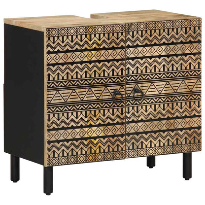 vidaXL 2 Piece Bathroom Furniture Set Solid Wood Mango