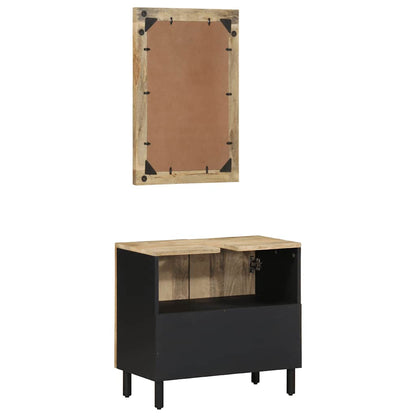 vidaXL 2 Piece Bathroom Furniture Set Solid Wood Mango