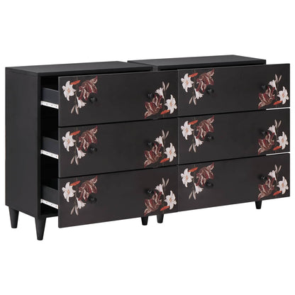 vidaXL Storage Cabinets 2 pcs Pattern Pattern 120 x 33 x 75 cm