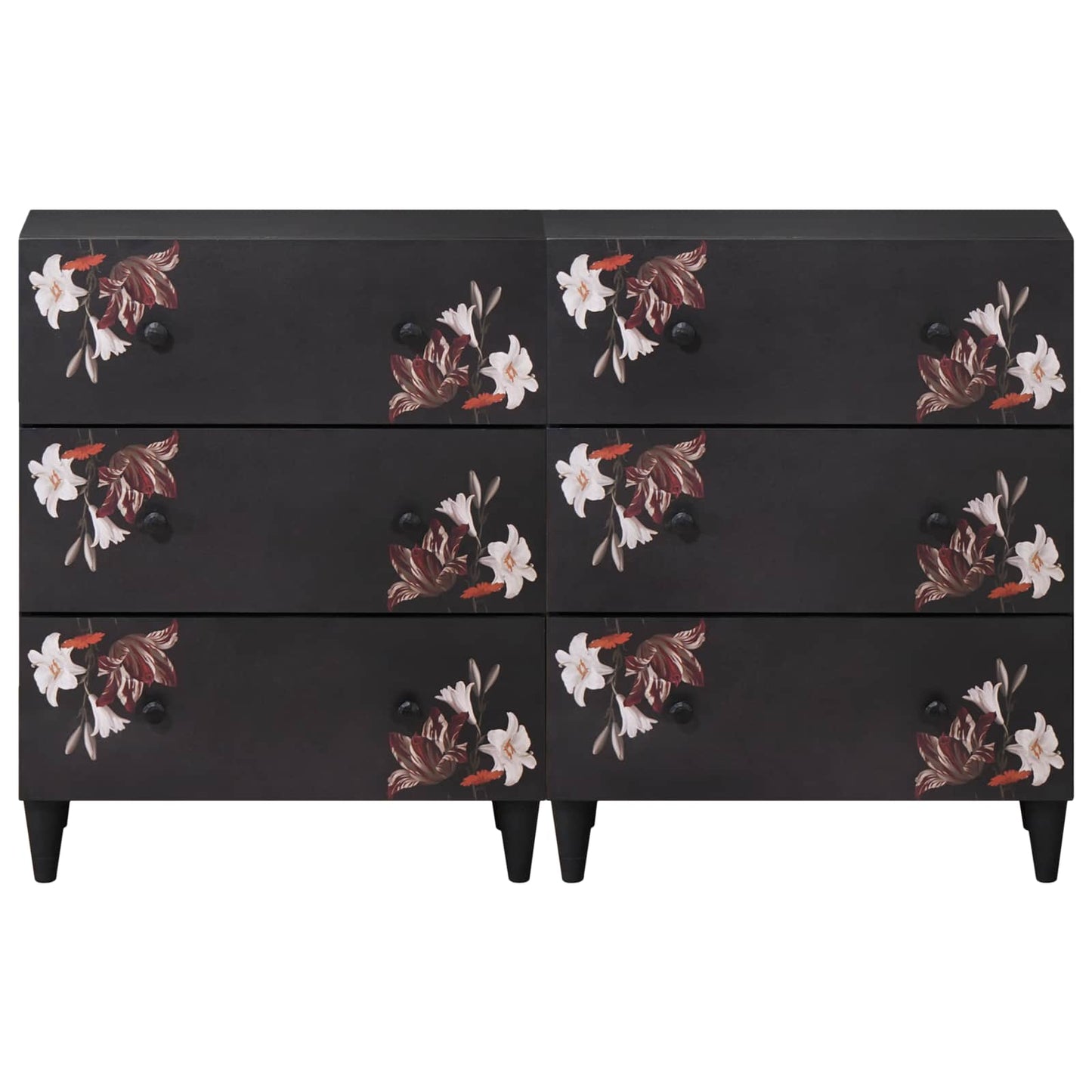 vidaXL Storage Cabinets 2 pcs Pattern Pattern 120 x 33 x 75 cm