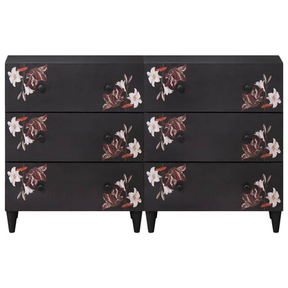 vidaXL Storage Cabinets 2 pcs Pattern Pattern 120 x 33 x 75 cm