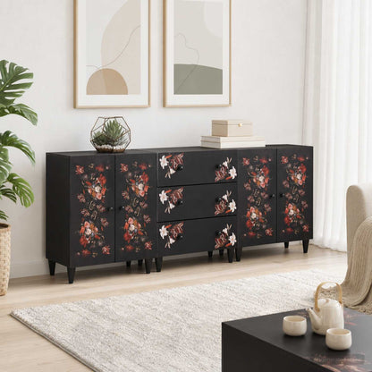 vidaXL Storage Cabinets 3 pcs Pattern Pattern 180 x 33 x 75 cm