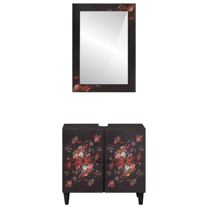 vidaXL Bathroom Cabinet Set Wall-mounted 2 pcs Solid Mango Wood