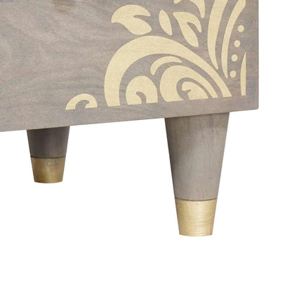vidaXL Sideboard 2 pcs Grey 60 x 33 x 75 cm Solid Mango Wood
