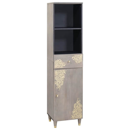 vidaXL Bathroom Cabinet Set with Drawer 5 pcs Grey Solid Mango Wood
