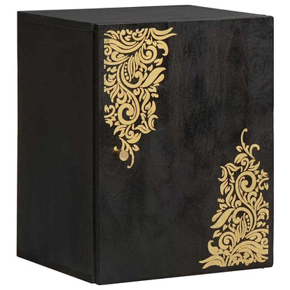 vidaXL Bathroom Cabinet Set with Drawer 5 pcs Black Solid Mango Wood
