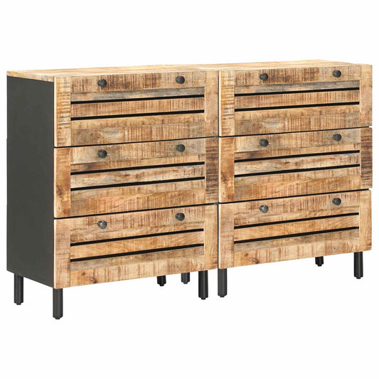 vidaXL Storage Cabinets 2 pcs 120 x 33 x 75 cm Solid Mango Wood