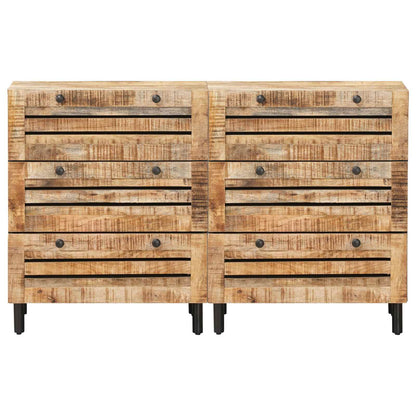 vidaXL Storage Cabinets 2 pcs 120 x 33 x 75 cm Solid Mango Wood