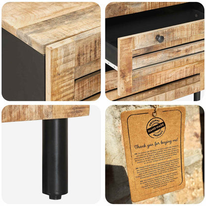 vidaXL Storage Cabinets 3 pcs 180 x 33 x 75 cm Solid Mango Wood