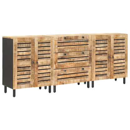 vidaXL Storage Cabinets 3 pcs 180 x 33 x 75 cm Solid Mango Wood