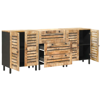 vidaXL Storage Cabinets 3 pcs 180 x 33 x 75 cm Solid Mango Wood