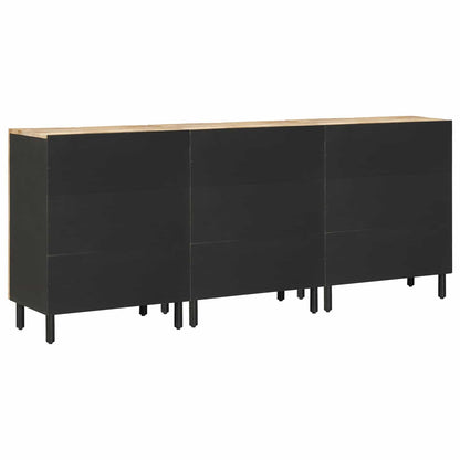 vidaXL Storage Cabinets 3 pcs 180 x 33 x 75 cm Solid Mango Wood