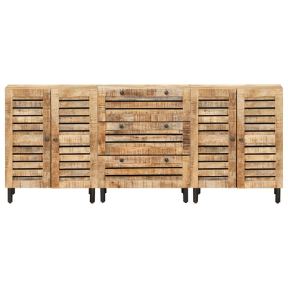 vidaXL Storage Cabinets 3 pcs 180 x 33 x 75 cm Solid Mango Wood