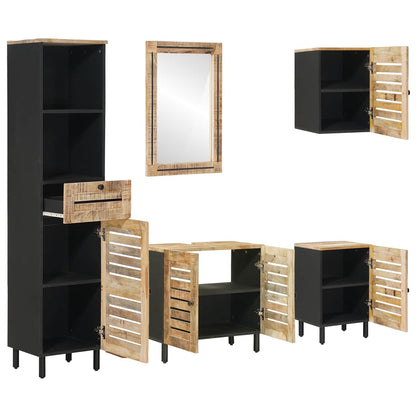 vidaXL Bathroom Cabinet Set 5 pcs Natural Solid Mango Wood