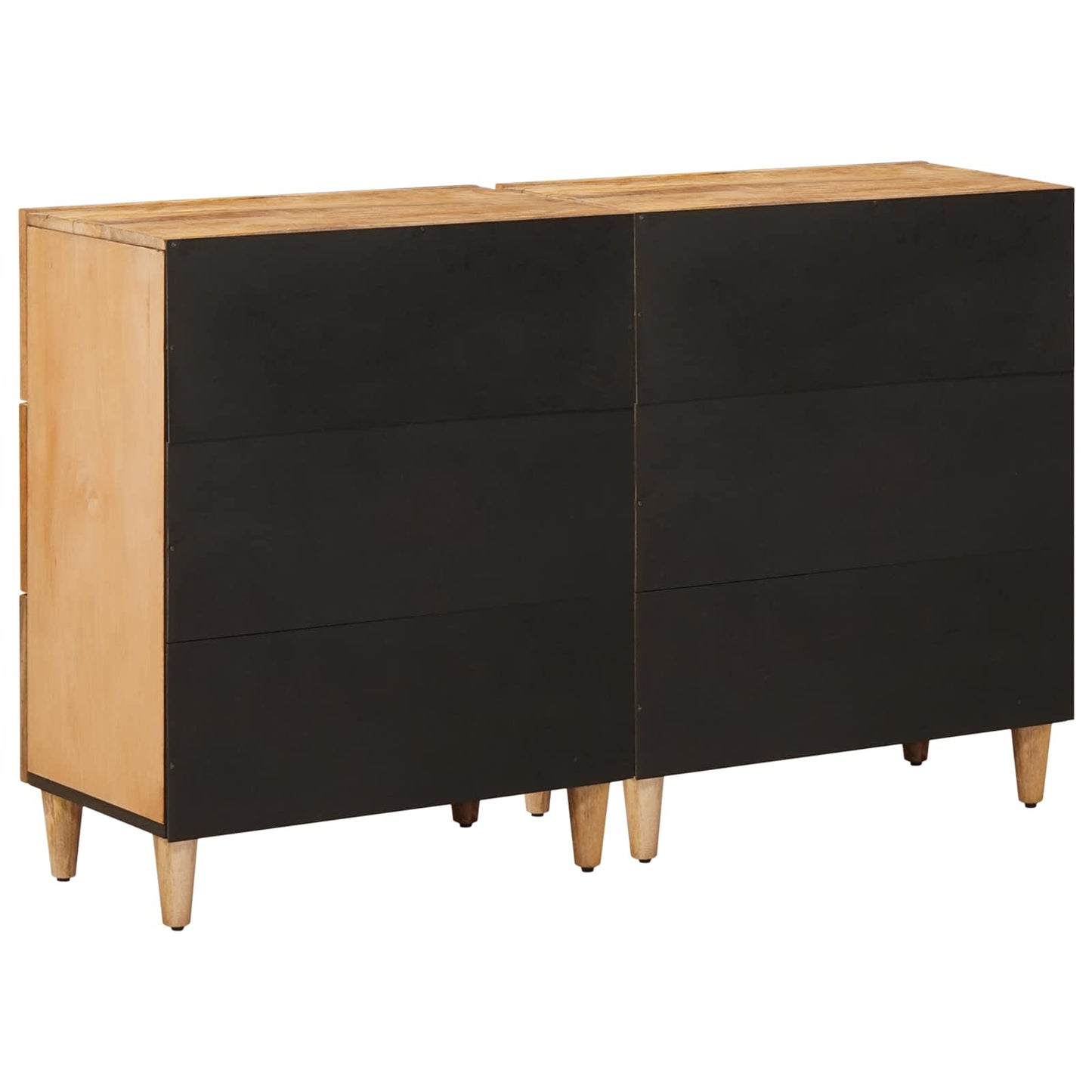 vidaXL Storage Cabinets 2 pcs Brown 60 x 33.5 x 75 cm Solid Mango Wood