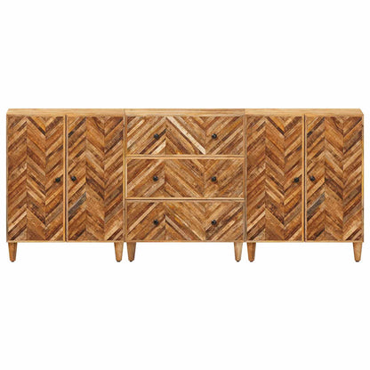 vidaXL Storage Cabinets 3 pcs Brown 60 x 33.5 x 75 cm Solid Mango Wood