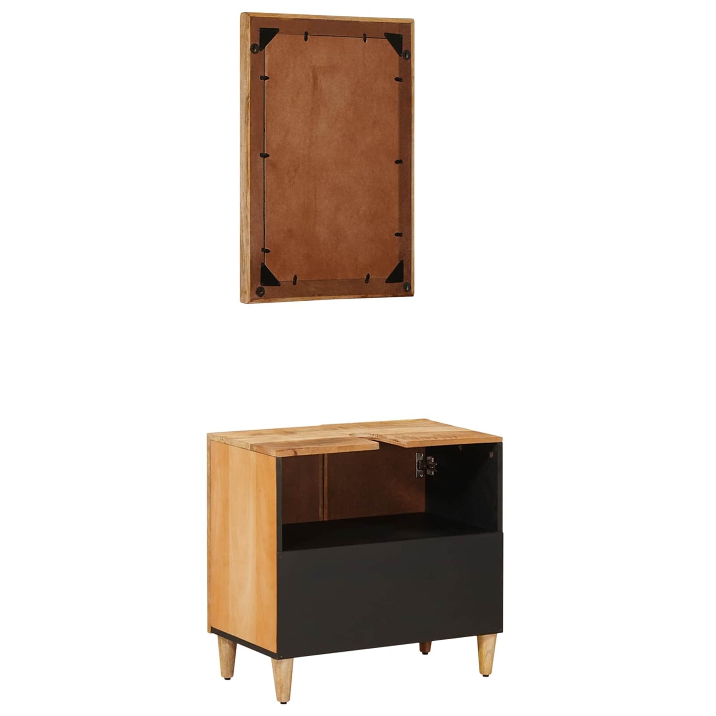vidaXL Bathroom Cabinet Set Wall-mounted 2 pcs Solid Mango Wood