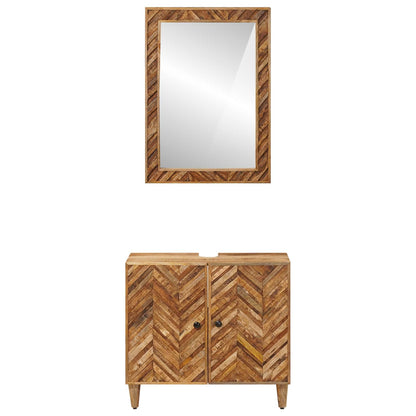 vidaXL Bathroom Cabinet Set Wall-mounted 2 pcs Solid Mango Wood