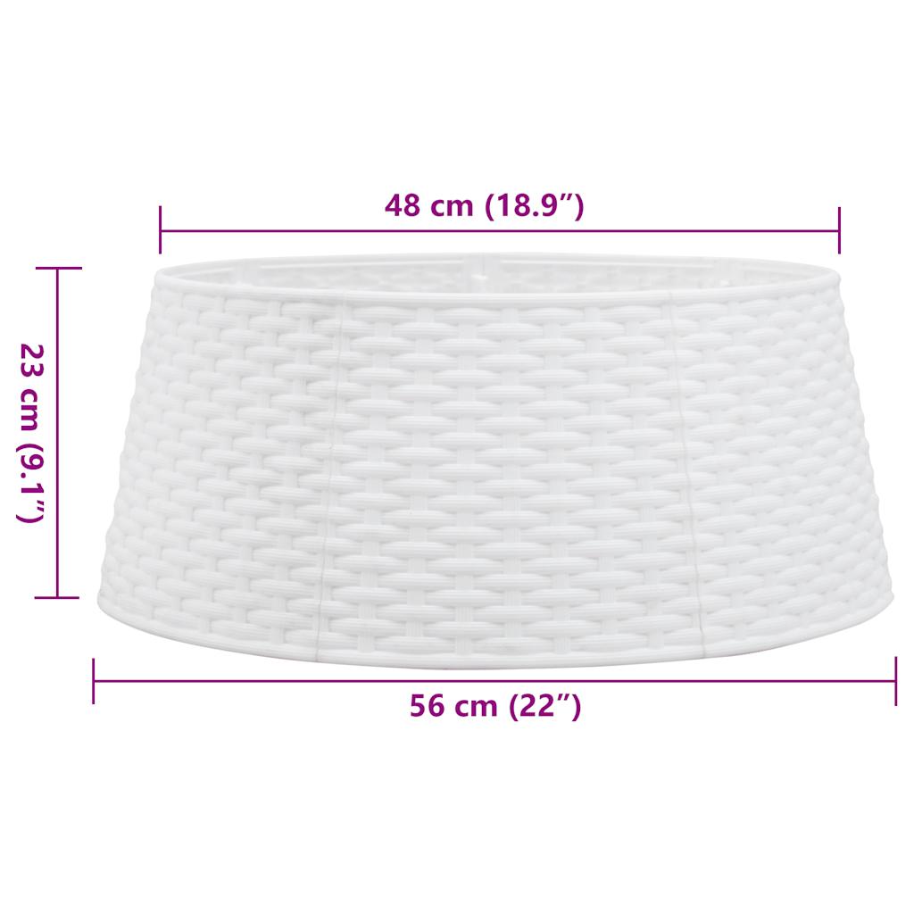 vidaXL Christmas Tree Skirt White Ø56x23 cm Plastic