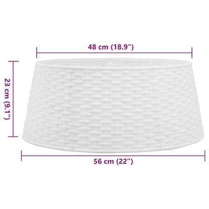vidaXL Christmas Tree Skirt White Ø56x23 cm Plastic