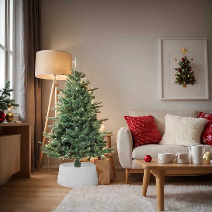 vidaXL Christmas Tree Skirt White Ø56x23 cm Plastic