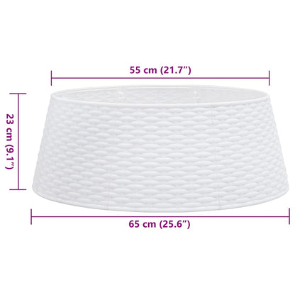 vidaXL Christmas Tree Skirt White Ø65x23 cm Plastic