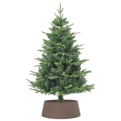 vidaXL Christmas Tree Skirt Brown Ø65x23 cm Plastic